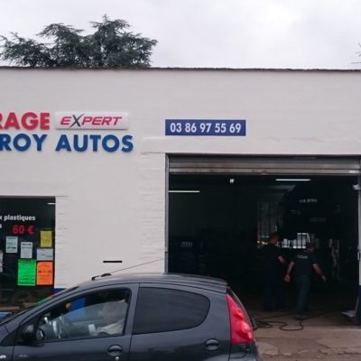 garage automobile enseigne réseau AD Lettres découpées laquées panneaux