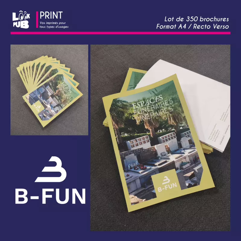Print personnalisé - 350 Brochures pour B-FUN