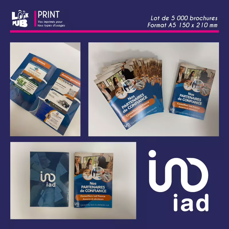Print personnalisé - 5000 Brochures pour IAD