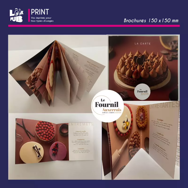 Print personnalisé - Brochures pour le Fournil Auxerrois