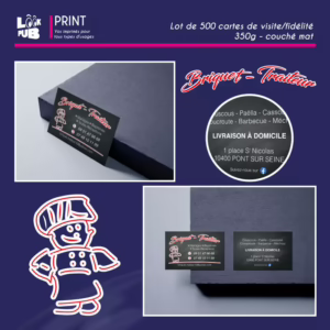 Print personnalisé - Cartes de visite - Briquet - Traiteur