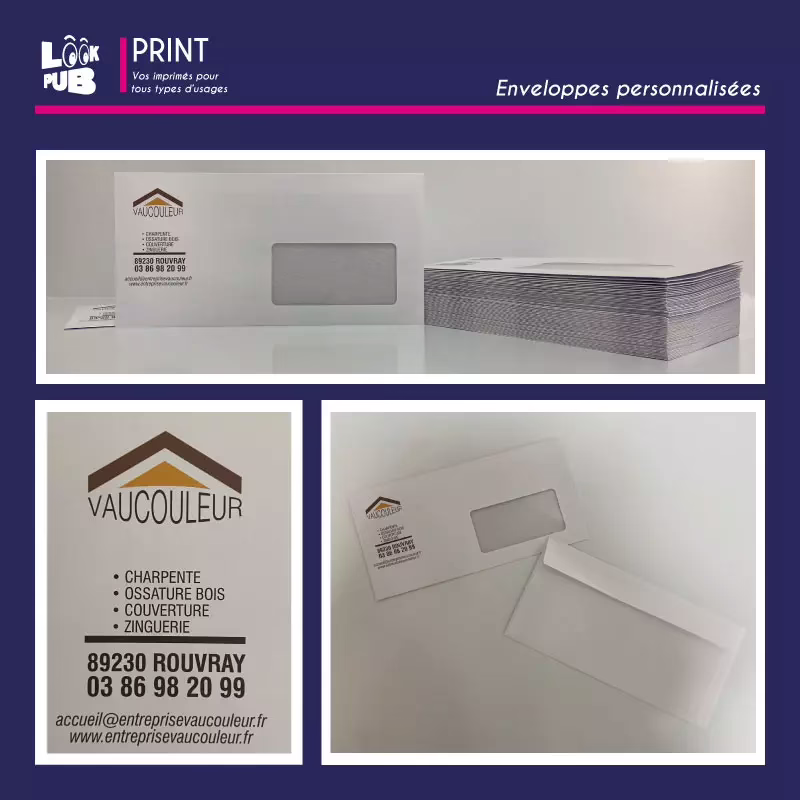 Print personnalisé - Enveloppes personnalisées pour Vaucouleur