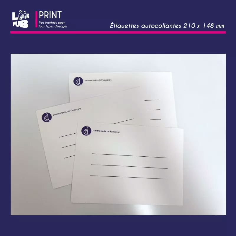 Print personnalisé - Etiquettes autocollantes pour la Communauté de l'Auxerrois