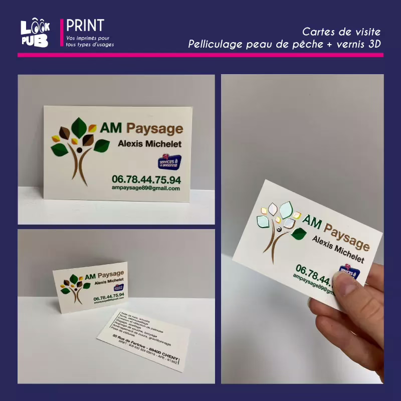 Print personnalisé - Cartes de visite pour AM Paysage
