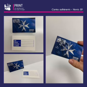 Print personnalisé Cartes adhérents pour l'asso AJA