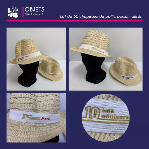 Objets personnalisé - Chapeaux de paille pour AD Garage Thuin