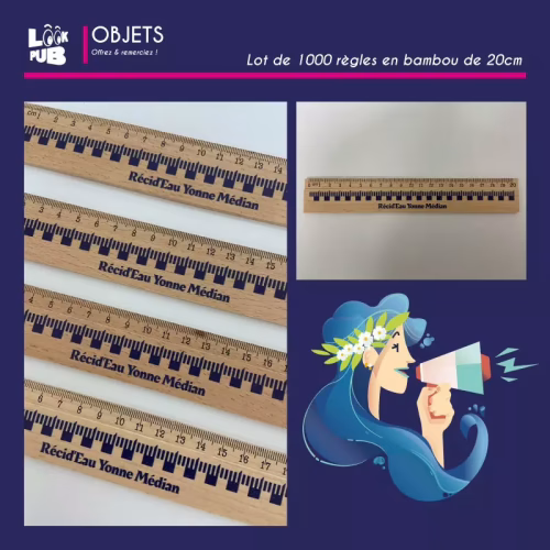 Objets personnalisés - Règles en BAMBOU