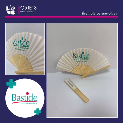 Objets personnalisés - éventail pour Bastide