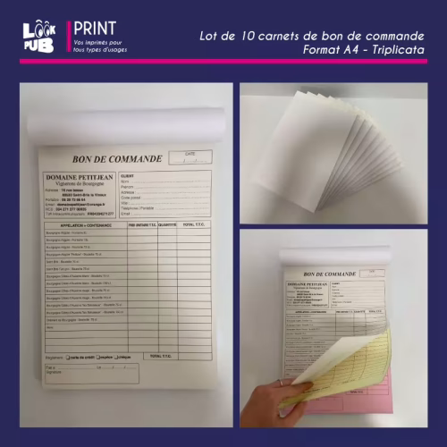 Print personnalisé - Bon de commande pour le Domaine PETITJEAN
