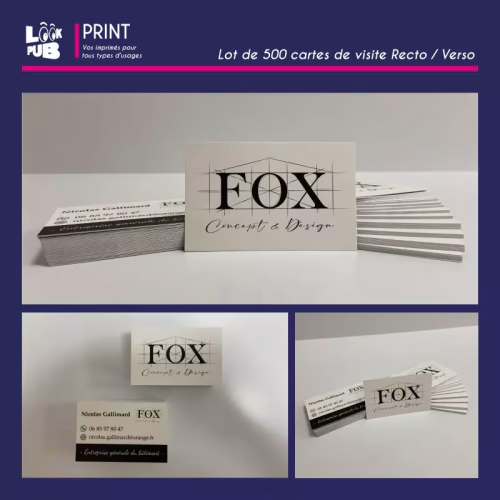 Print personnalisé Cartes de visite pour Fox Concept & Design