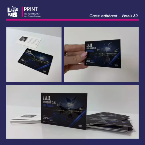 cartes de visite pour l'AJA plus qu'un club une famille